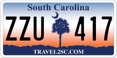 SC license plate ZZU417