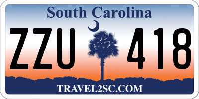 SC license plate ZZU418