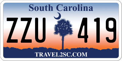 SC license plate ZZU419