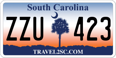 SC license plate ZZU423