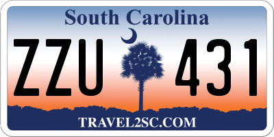 SC license plate ZZU431