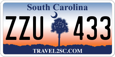 SC license plate ZZU433