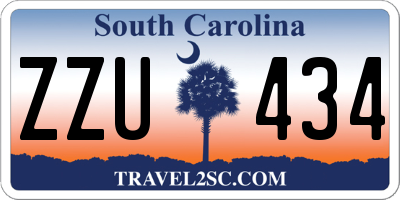 SC license plate ZZU434