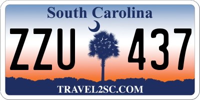 SC license plate ZZU437