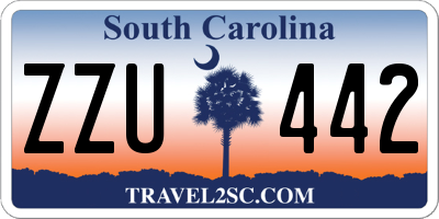 SC license plate ZZU442