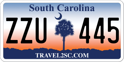 SC license plate ZZU445