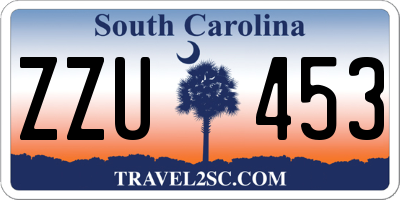SC license plate ZZU453