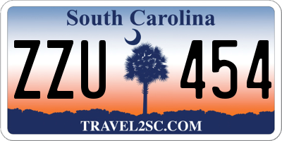 SC license plate ZZU454