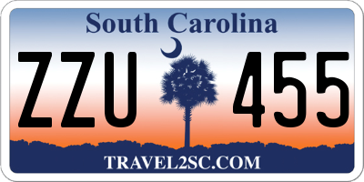 SC license plate ZZU455