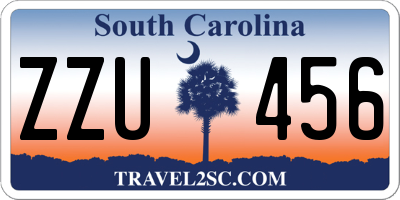 SC license plate ZZU456