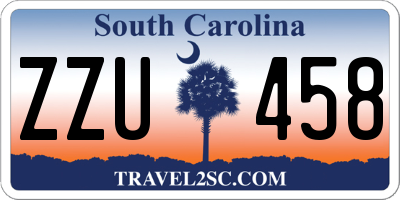 SC license plate ZZU458