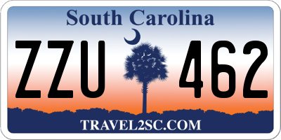 SC license plate ZZU462