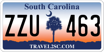 SC license plate ZZU463