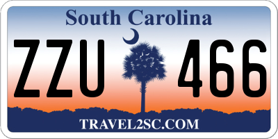 SC license plate ZZU466