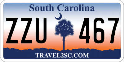 SC license plate ZZU467