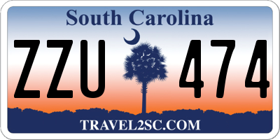 SC license plate ZZU474