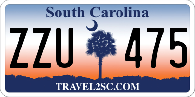 SC license plate ZZU475