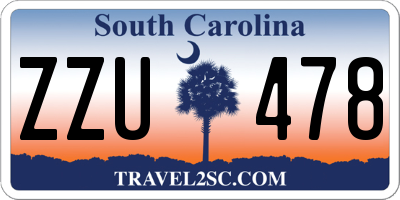 SC license plate ZZU478