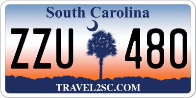 SC license plate ZZU480
