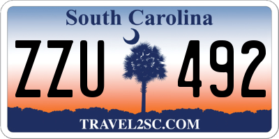 SC license plate ZZU492