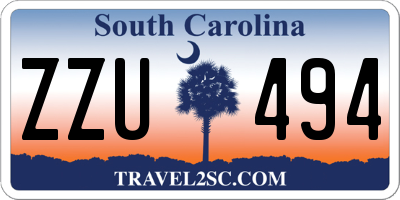 SC license plate ZZU494