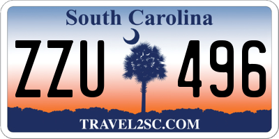 SC license plate ZZU496