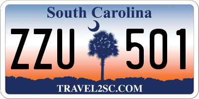 SC license plate ZZU501