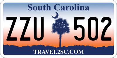 SC license plate ZZU502