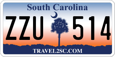 SC license plate ZZU514