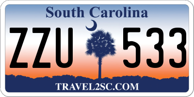 SC license plate ZZU533