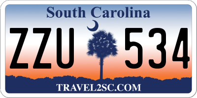 SC license plate ZZU534