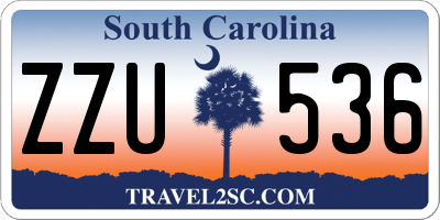 SC license plate ZZU536