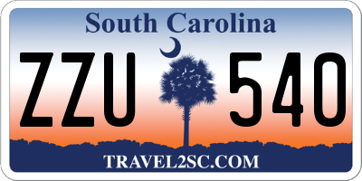 SC license plate ZZU540