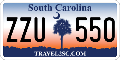 SC license plate ZZU550
