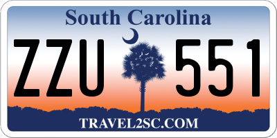 SC license plate ZZU551