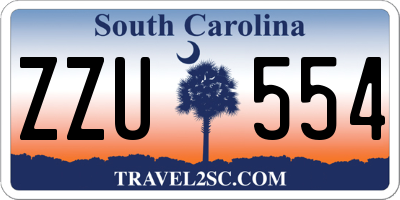 SC license plate ZZU554