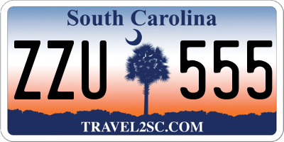 SC license plate ZZU555