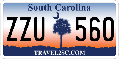 SC license plate ZZU560