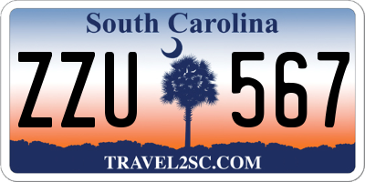 SC license plate ZZU567