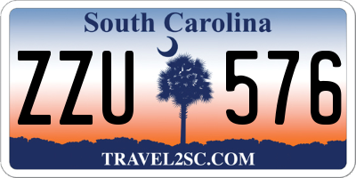 SC license plate ZZU576