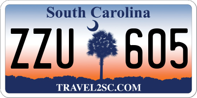 SC license plate ZZU605