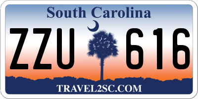 SC license plate ZZU616