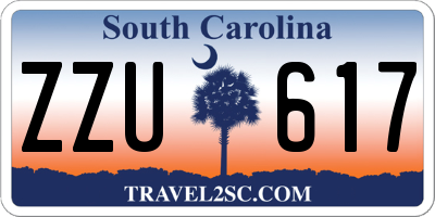 SC license plate ZZU617