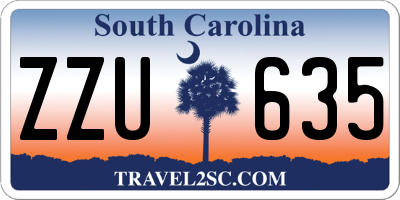 SC license plate ZZU635