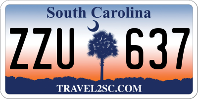 SC license plate ZZU637