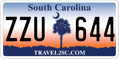 SC license plate ZZU644