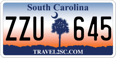 SC license plate ZZU645