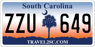 SC license plate ZZU649