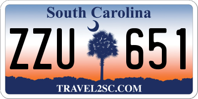 SC license plate ZZU651