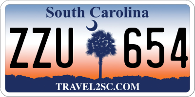 SC license plate ZZU654